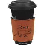 Dinosaurs Leatherette Cup Sleeve - Single Sided (Personalized)