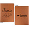 Dinosaurs Cognac Leatherette Portfolios with Notepad - Small - Double Sided- Apvl