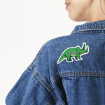Dinosaurs Twill Iron On Patch - Custom Shape - Large - Set of 4 (Personalized)