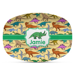 Dinosaurs Plastic Platter - Microwave & Oven Safe Composite Polymer (Personalized)