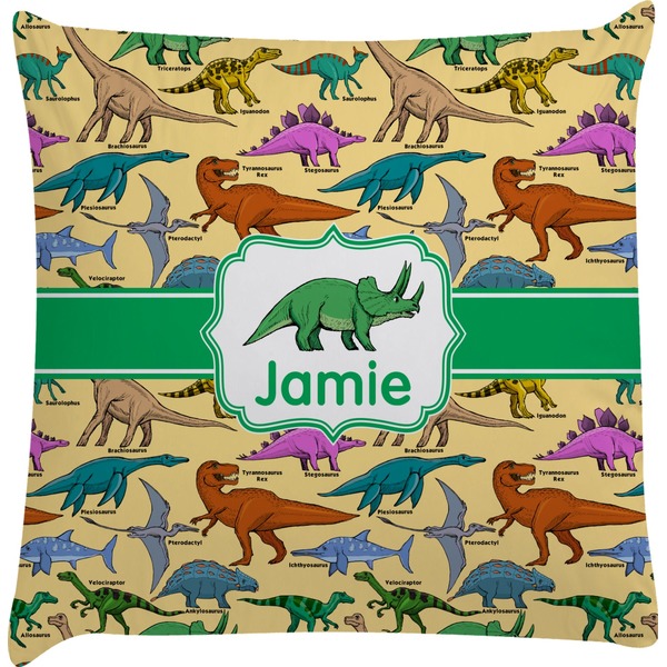 Custom Dinosaurs Decorative Pillow Case (Personalized)