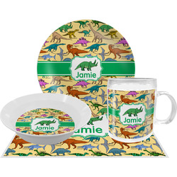Dinosaurs Dinner Set - Single 4 Pc Setting w/ Name or Text