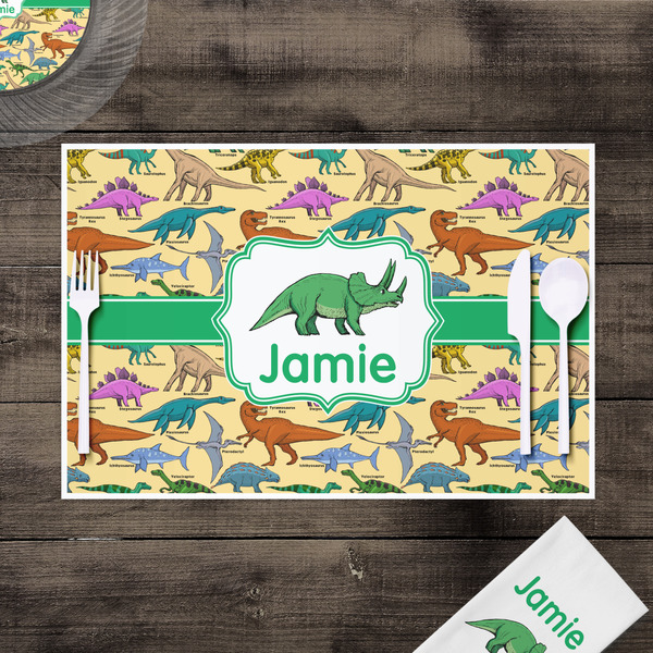Dinosaurs Disposable Paper Placemat - In Context
