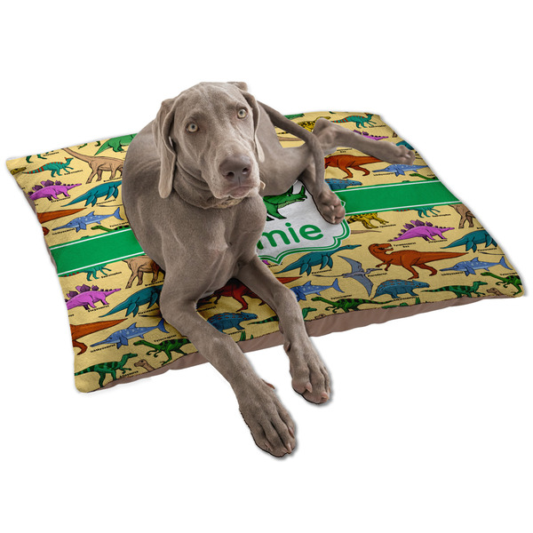 Custom Dinosaurs Dog Bed - Large w/ Name or Text