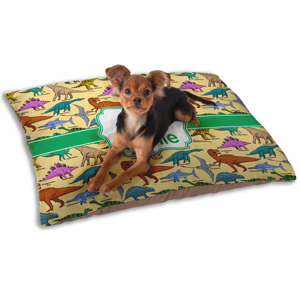Custom Dinosaurs Dog Bed - Small w/ Name or Text