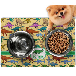 Dinosaurs Dog Food Mat - Small w/ Name or Text