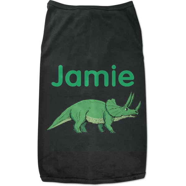 Custom Dinosaurs Black Pet Shirt (Personalized)