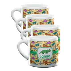Dinosaurs Double Shot Espresso Cups - Set of 4 (Personalized)
