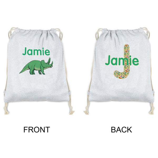 Dinosaurs Drawstring Backpacks - Sweatshirt Fleece - Double Sided - APPROVAL