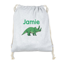 Dinosaurs Drawstring Backpack - Sweatshirt Fleece - Double Sided (Personalized)