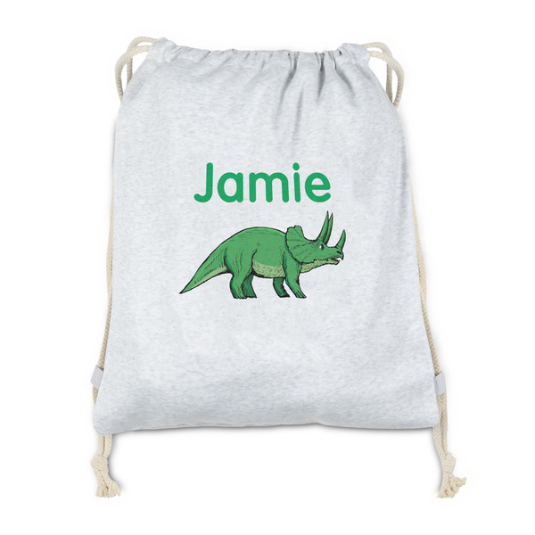 Custom Dinosaurs Drawstring Backpack - Sweatshirt Fleece - Single Sided (Personalized)
