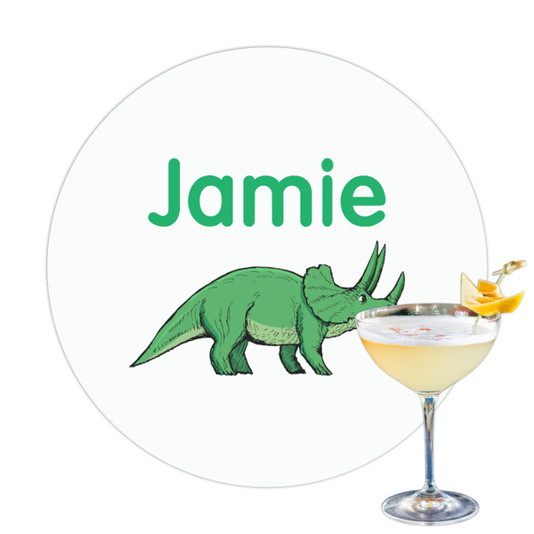 Custom Dinosaurs Printed Drink Topper - 3.25" (Personalized)