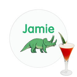 Dinosaurs Printed Drink Topper -  2.5" (Personalized)
