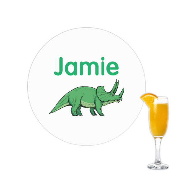 Custom Dinosaurs Printed Drink Topper - 2.15" (Personalized)