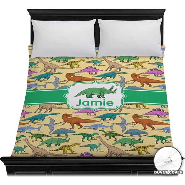 Custom Dinosaurs Duvet Cover - Full / Queen (Personalized)