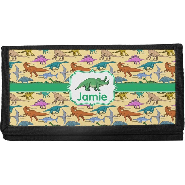 Custom Dinosaurs Canvas Checkbook Cover (Personalized)