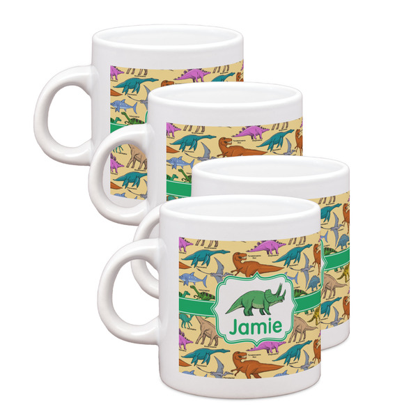 Custom Dinosaurs Single Shot Espresso Cups - Set of 4 (Personalized)