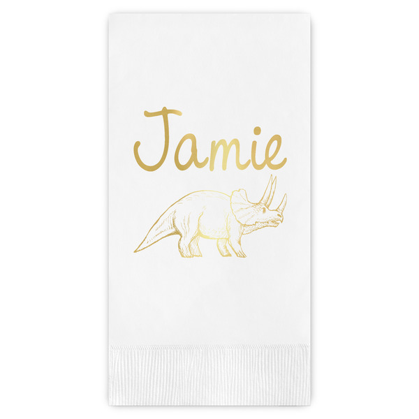 Custom Dinosaurs Guest Napkins - Foil Stamped (Personalized)