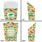 Dinosaurs French Fry Favor Box - Front & Back View