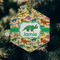 Dinosaurs Frosted Glass Ornament - Hexagon (Lifestyle)