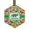 Dinosaurs Flat Glass Ornament - Hexagon w/ Name or Text