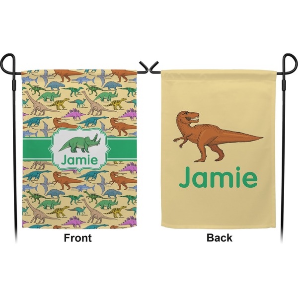 Dinosaurs Garden Flag - Double Sided Front and Back