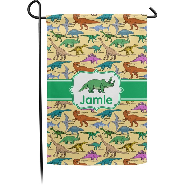 Custom Dinosaurs Small Garden Flag - Double Sided w/ Name or Text