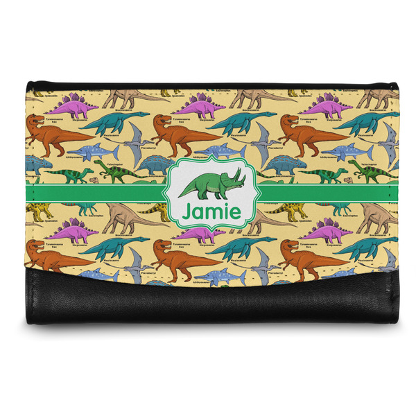 Custom Dinosaurs Genuine Leather Women's Wallet - Small (Personalized)