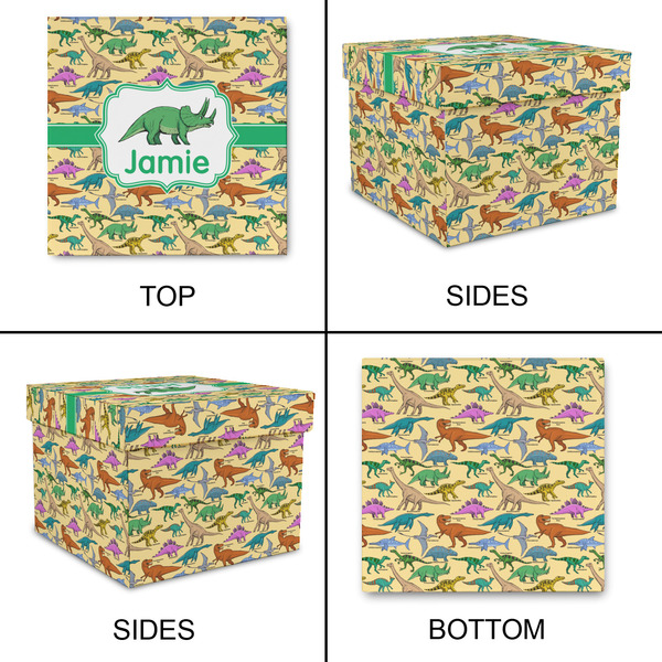 Dinosaurs Gift Boxes with Lid - Canvas Wrapped - Large - Approval