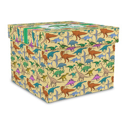 Dinosaurs Gift Box with Lid - Canvas Wrapped - Large (Personalized)