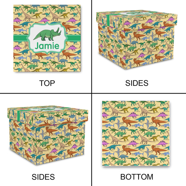 Dinosaurs Gift Boxes with Lid - Canvas Wrapped - Medium - Approval