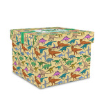 Dinosaurs Gift Box with Lid - Canvas Wrapped - Medium (Personalized)