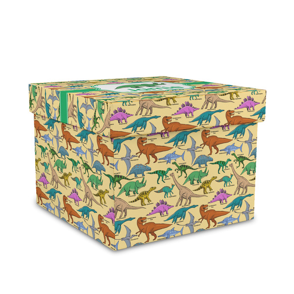 Custom Dinosaurs Gift Box with Lid - Canvas Wrapped - Medium (Personalized)