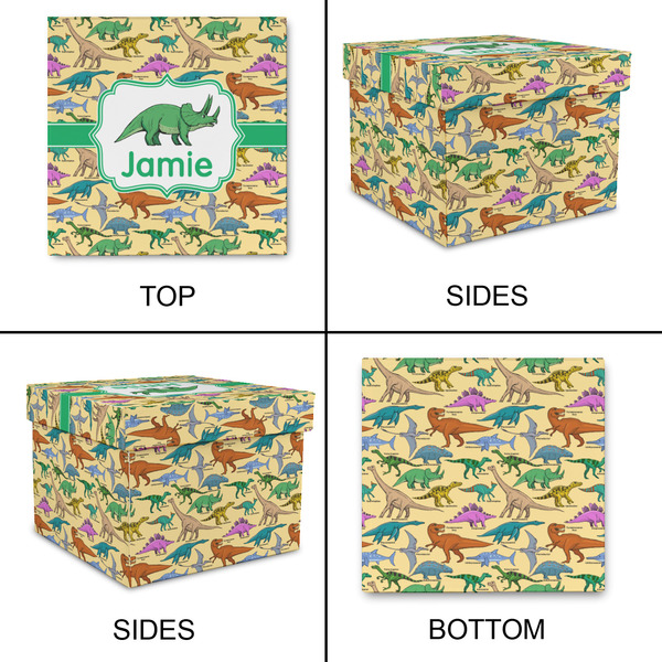 Dinosaurs Gift Boxes with Lid - Canvas Wrapped - Small - Approval