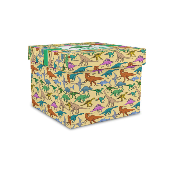 Dinosaurs Gift Boxes with Lid - Canvas Wrapped - Small - Front/Main