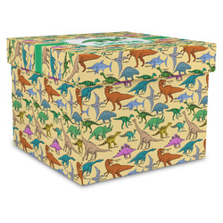 Dinosaurs Gift Box with Lid - Canvas Wrapped - XX-Large (Personalized)