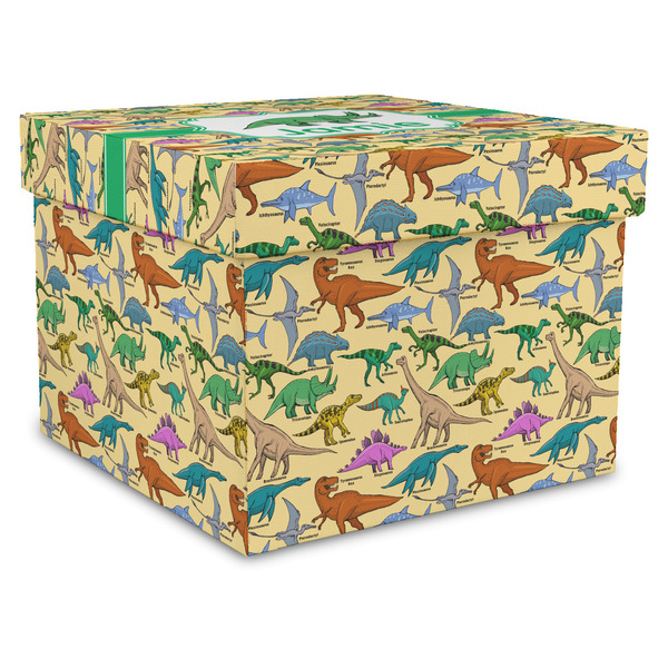 Custom Dinosaurs Gift Box with Lid - Canvas Wrapped - XX-Large (Personalized)