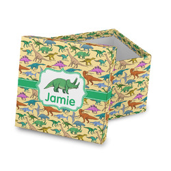 Dinosaurs Gift Box with Lid - Canvas Wrapped (Personalized)