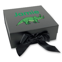 Dinosaurs Gift Box with Magnetic Lid - Black (Personalized)