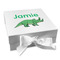 Dinosaurs Gift Boxes with Magnetic Lid - White - Front
