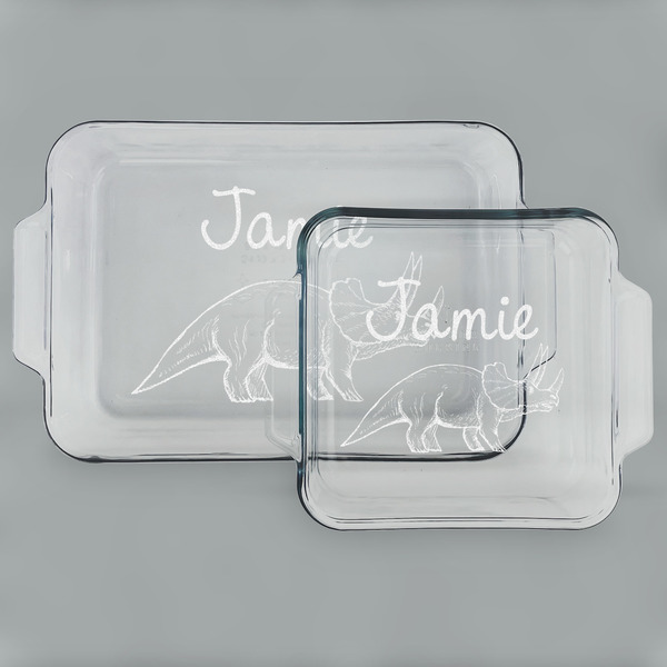 Dinosaurs Glass Baking Dish Set - MAIN (set)