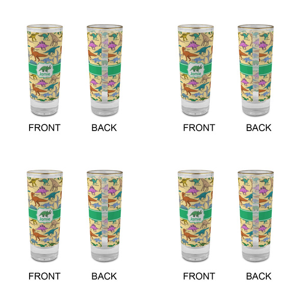 Dinosaurs Glass Shot Glass - 2 oz - Set of 4 - APPROVAL