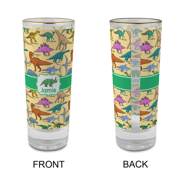 Dinosaurs Glass Shot Glass - 2 oz - Single - APPROVAL
