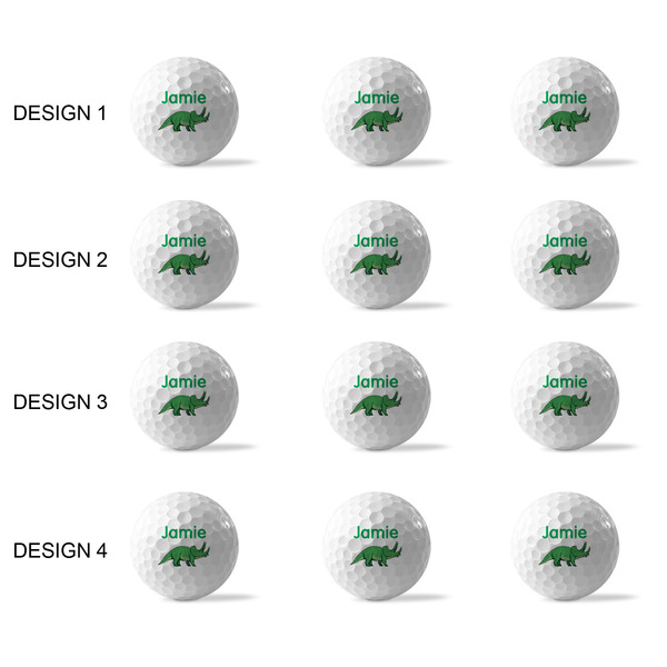 Dinosaurs Golf Balls - Generic - Set of 12 - APPROVAL