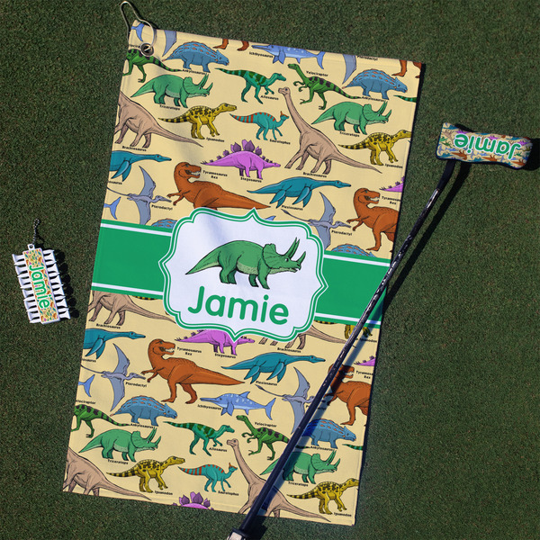 Custom Dinosaurs Golf Towel Gift Set (Personalized)