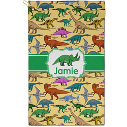 Dinosaurs Golf Towel - Poly-Cotton Blend - Small w/ Name or Text