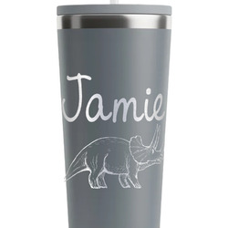 Dinosaurs RTIC Everyday Tumbler with Straw - 28oz - Grey - Single-Sided (Personalized)