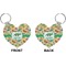 Dinosaurs Heart Keychain (Front + Back)