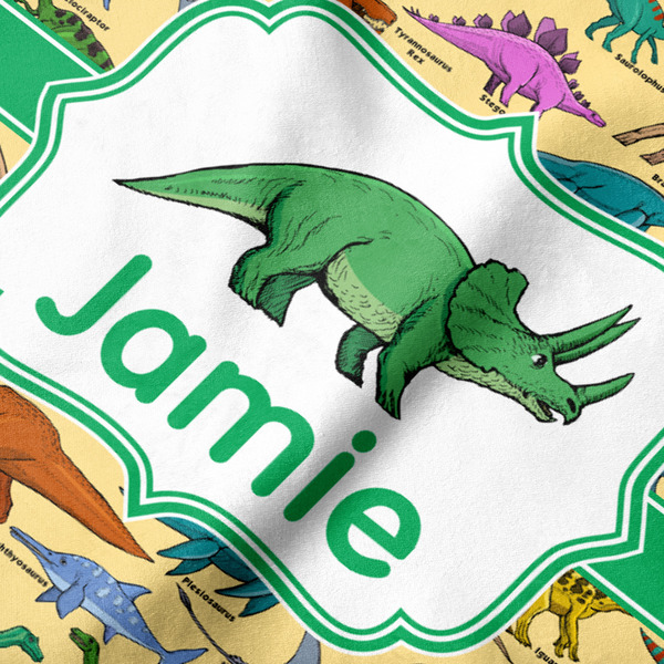 Dinosaurs Hooded Baby Towel- Detail Close Up