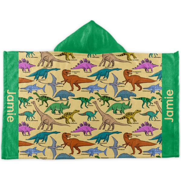 Custom Dinosaurs Kids Hooded Towel (Personalized)